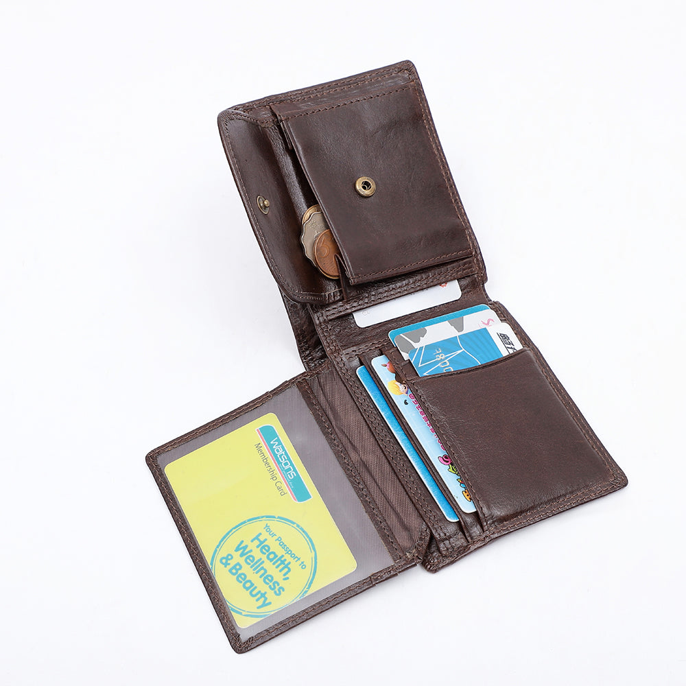 Slim Bifold Genuine Leather RDFI Wallet