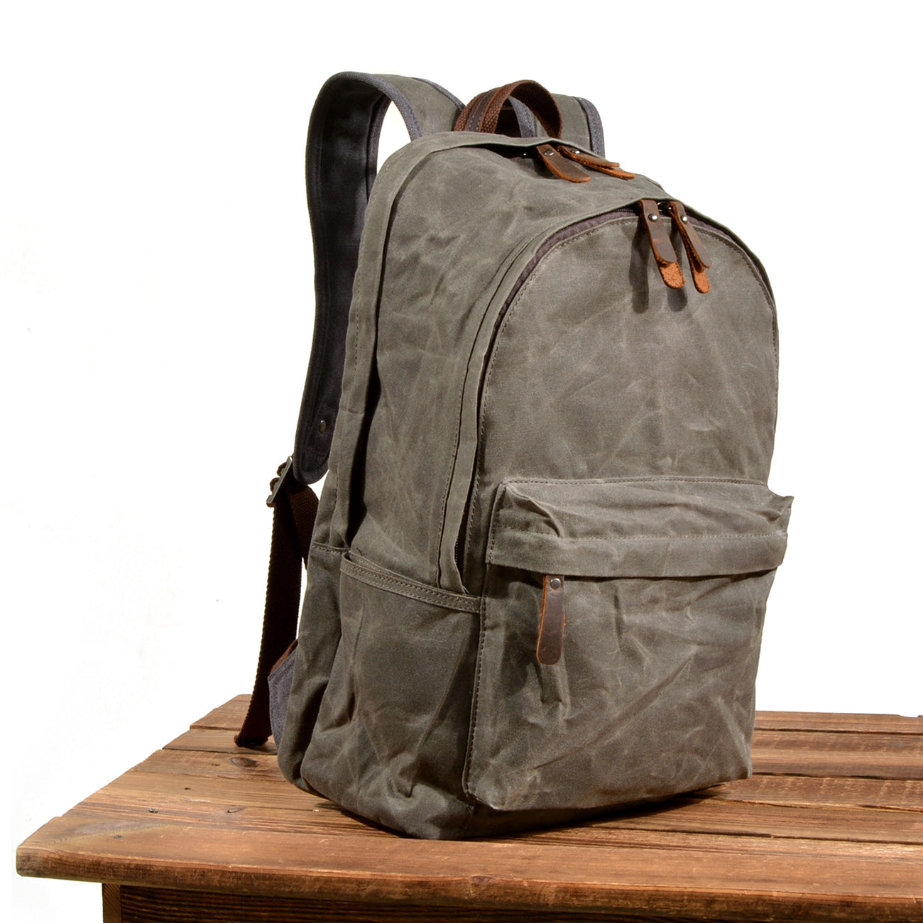 Vintage Style Canvas Laptop Backpack 18L