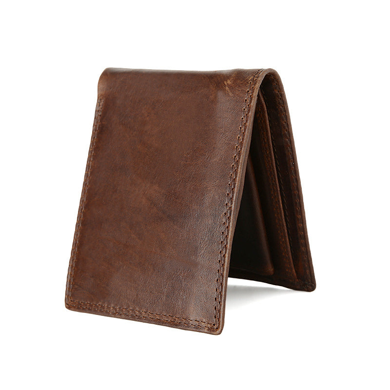Slim Bifold Genuine Leather RDFI Wallet