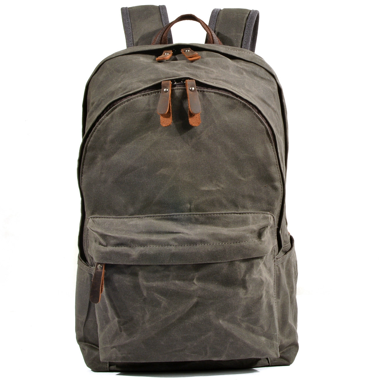 18l laptop backpack Vintage Style Canvas Laptop Backpack 18L - Front Pocket, Lightweight, With Laptop Compartment - Travel, School, Hiking
