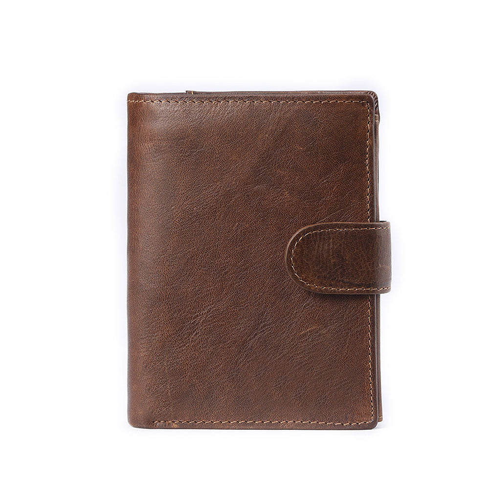 Slim Trifold Genuine Leather RFID Wallet