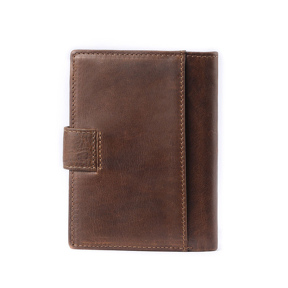 Slim Trifold Genuine Leather RFID Wallet