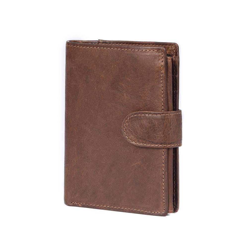 Slim Trifold Genuine Leather RFID Wallet