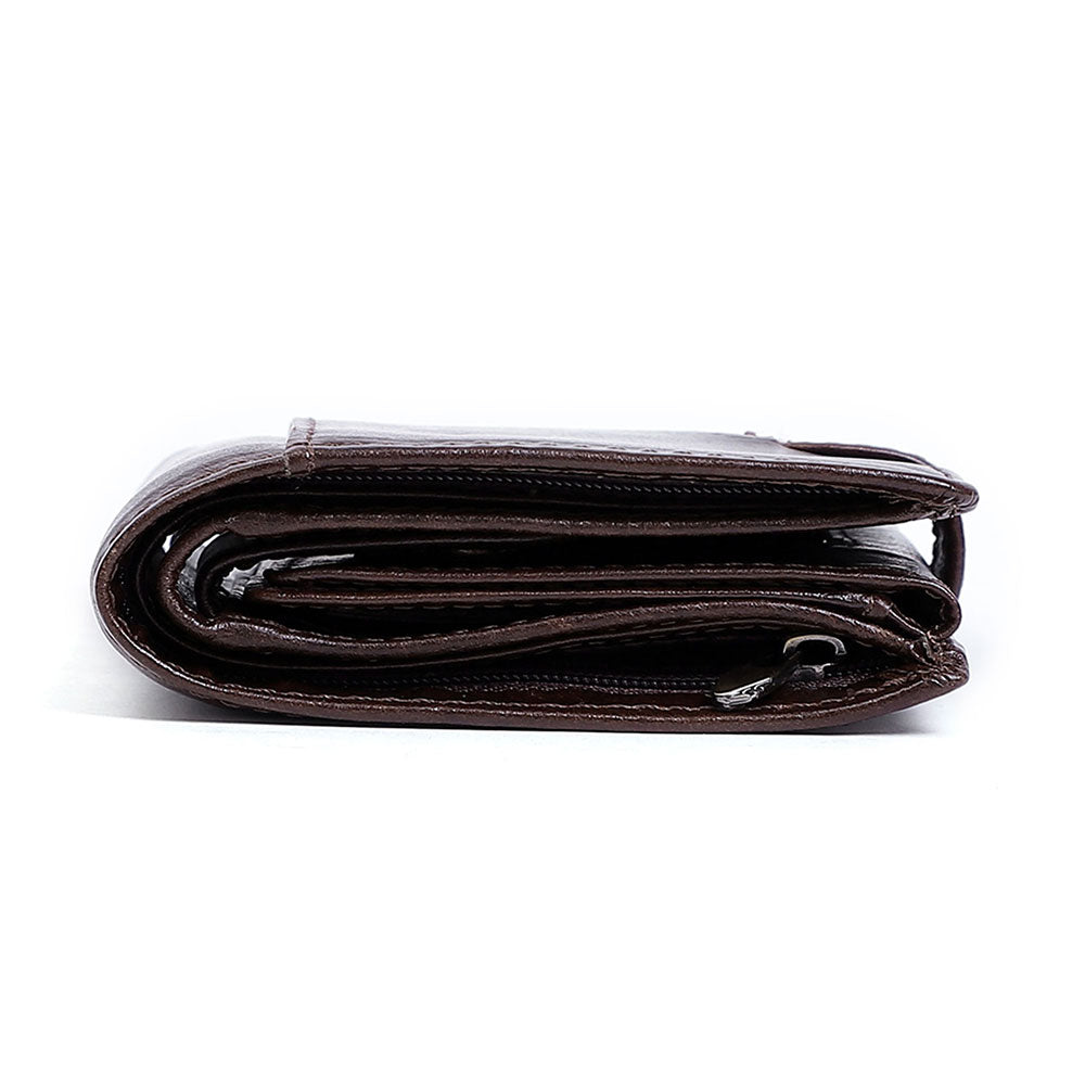 Slim Trifold Genuine Leather RFID Wallet