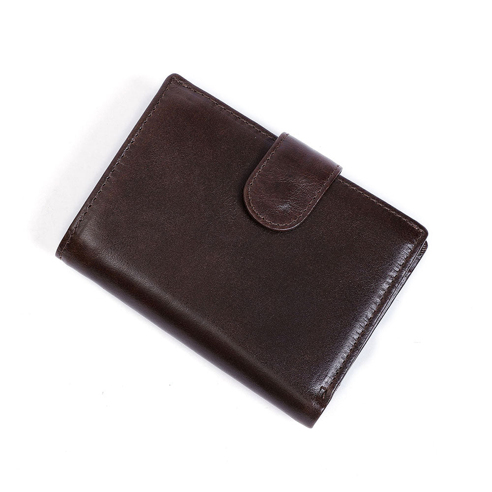 Slim Trifold Genuine Leather RFID Wallet