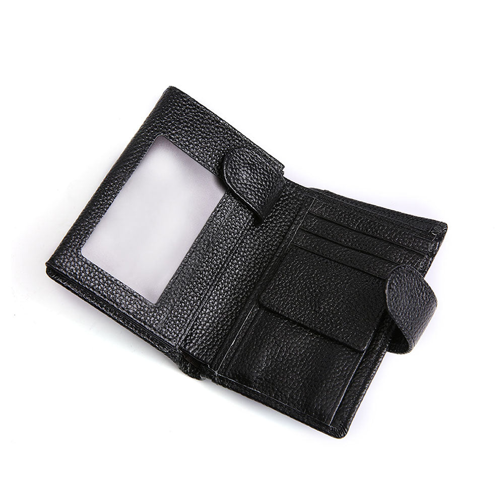 Slim Trifold Genuine Leather RFID Wallet