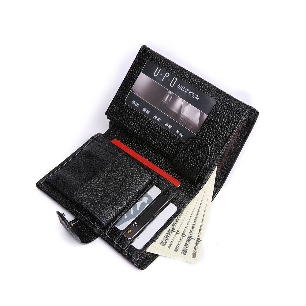 Slim Trifold Genuine Leather RFID Wallet
