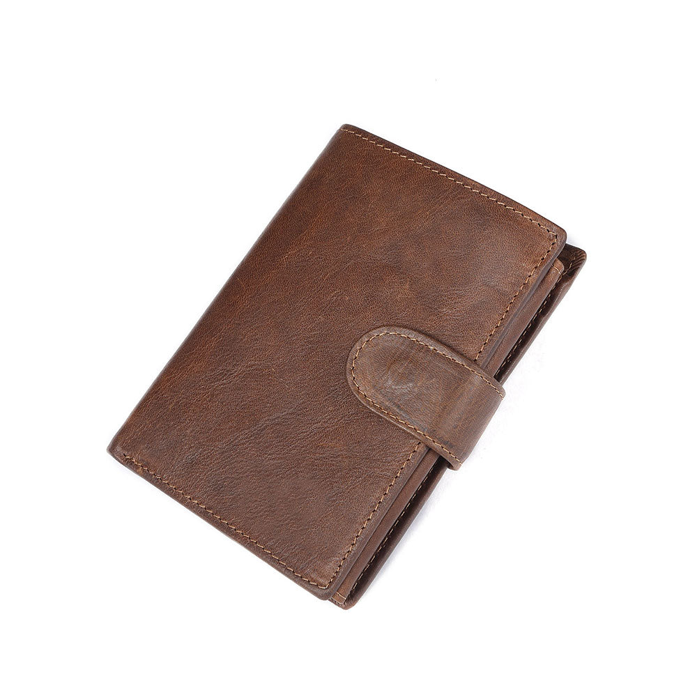 Slim Trifold Genuine Leather RFID Wallet