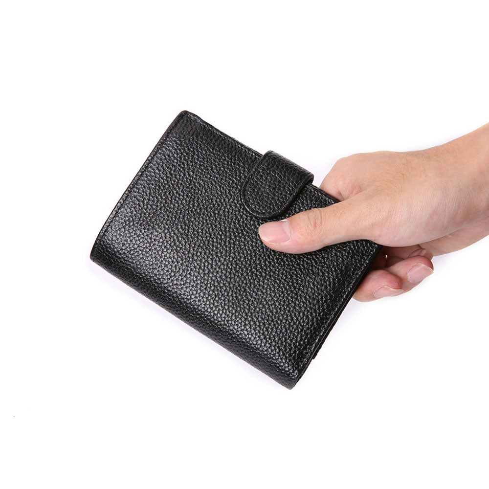 Slim Trifold Genuine Leather RFID Wallet