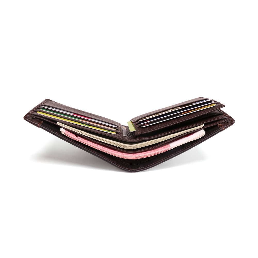 Slim Full Grain Leather RFID Bifold Wallet