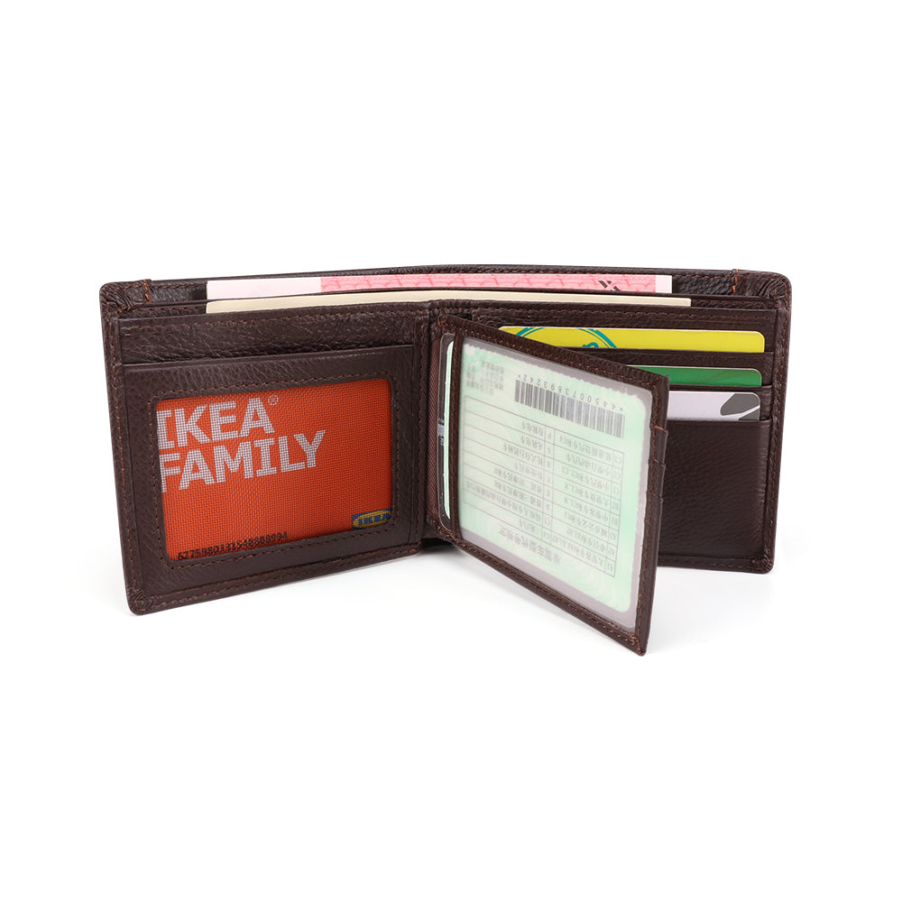 Slim Full Grain Leather RFID Bifold Wallet