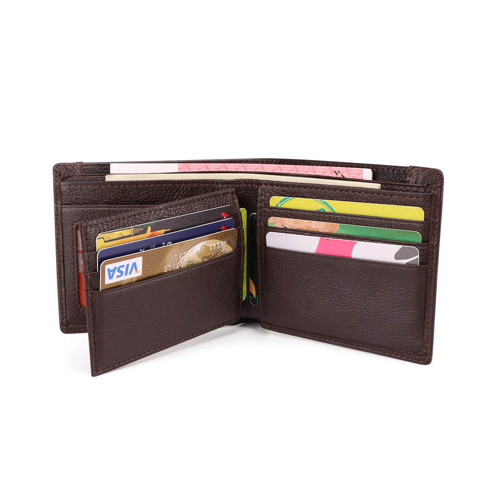 Slim Full Grain Leather RFID Bifold Wallet