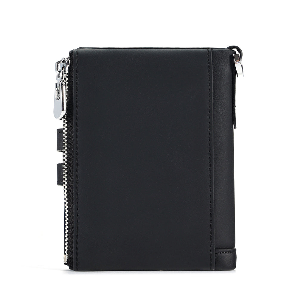 Full Grain Leather Bifold Wallet With Chain