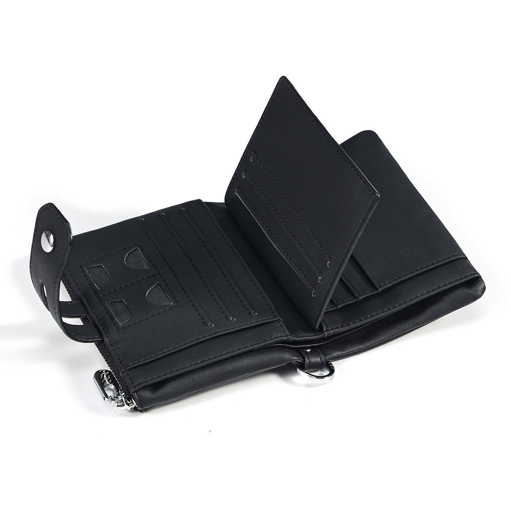 Full Grain Leather Bifold Wallet With Chain
