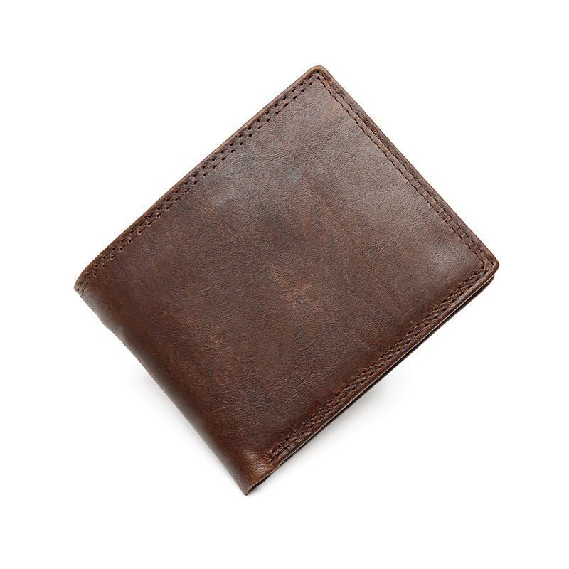 Slim Bifold Genuine Leather RDFI Wallet