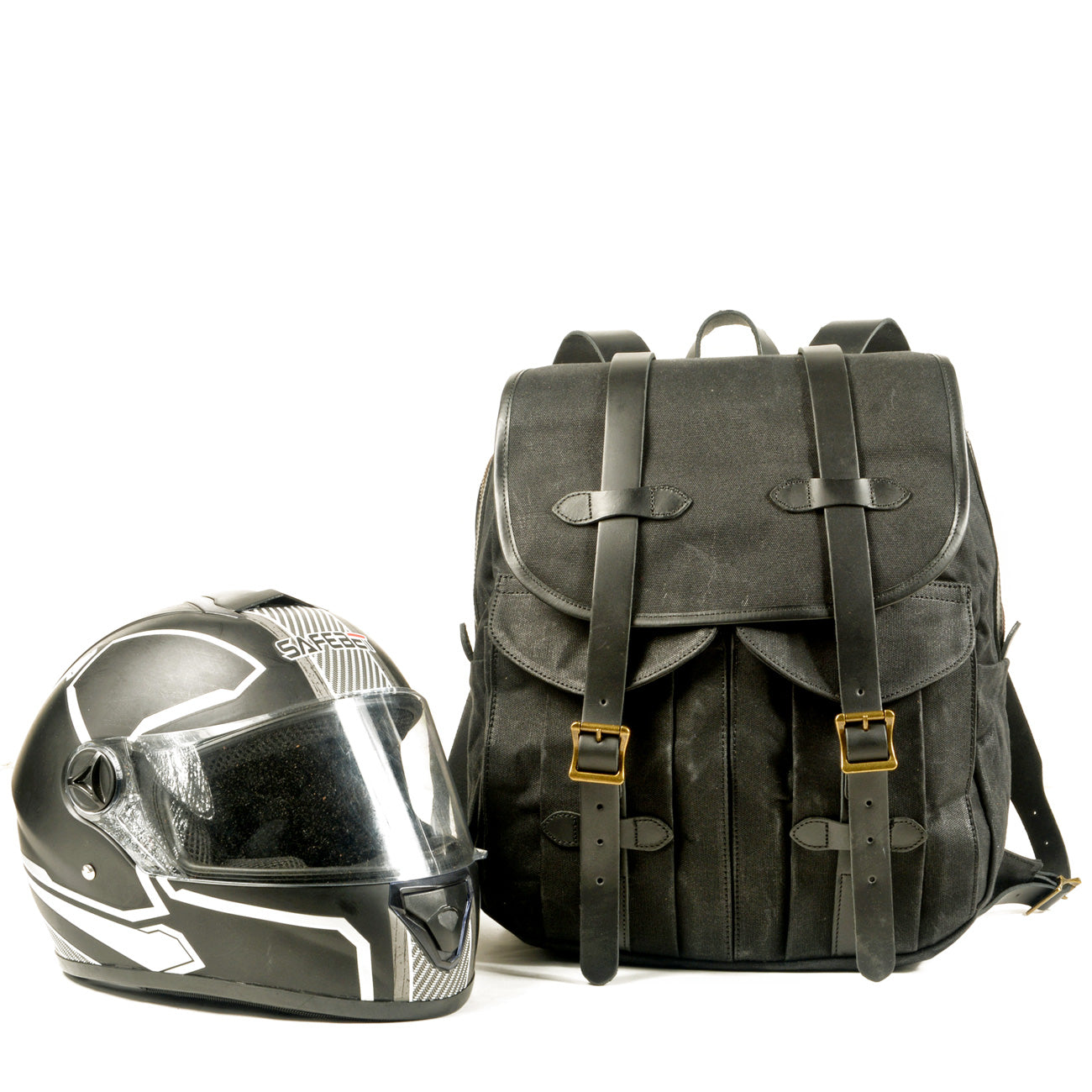 Vintage Waxed Canvas Leather Backpack 18L