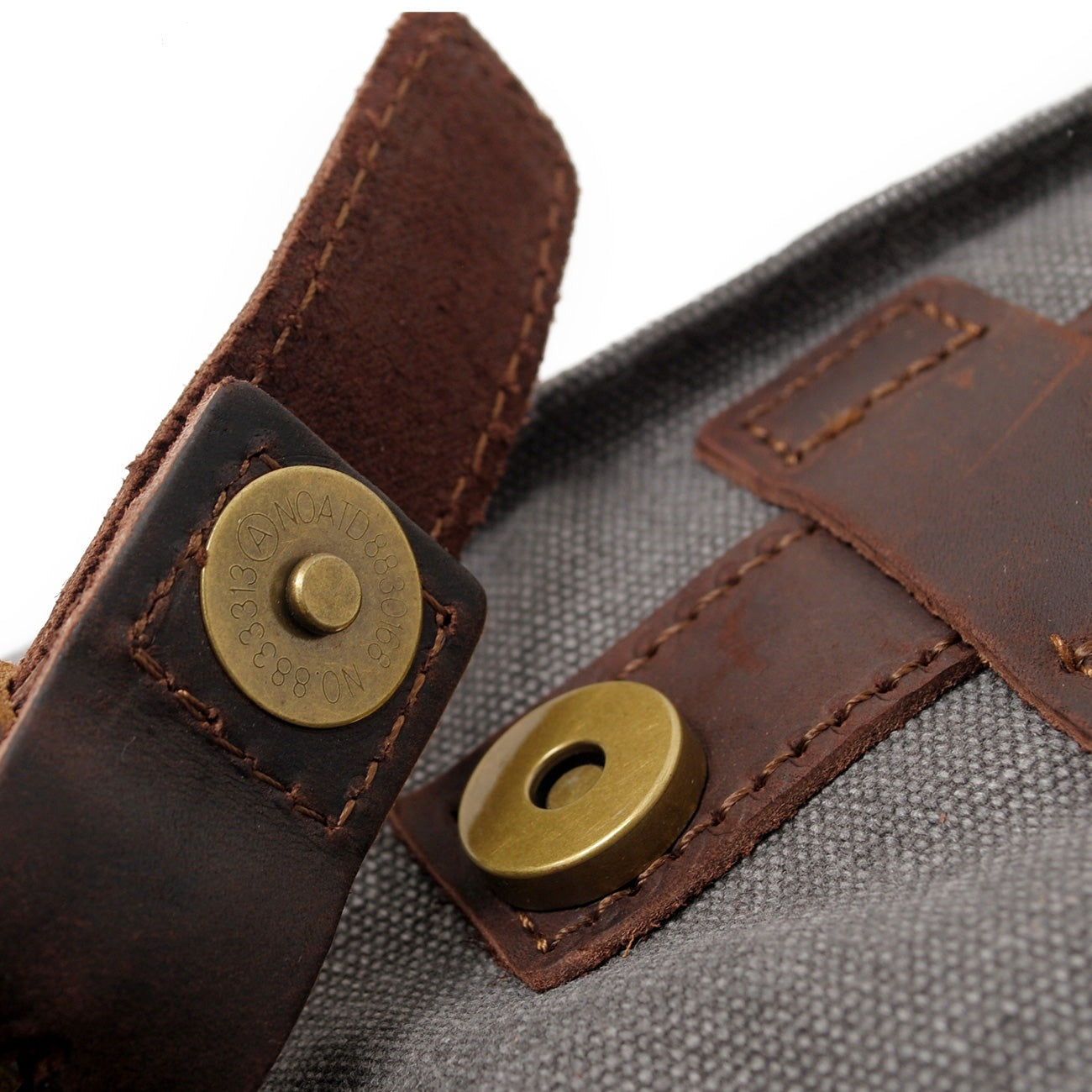 Vintage Leather Canvas Laptop Backpack 18L