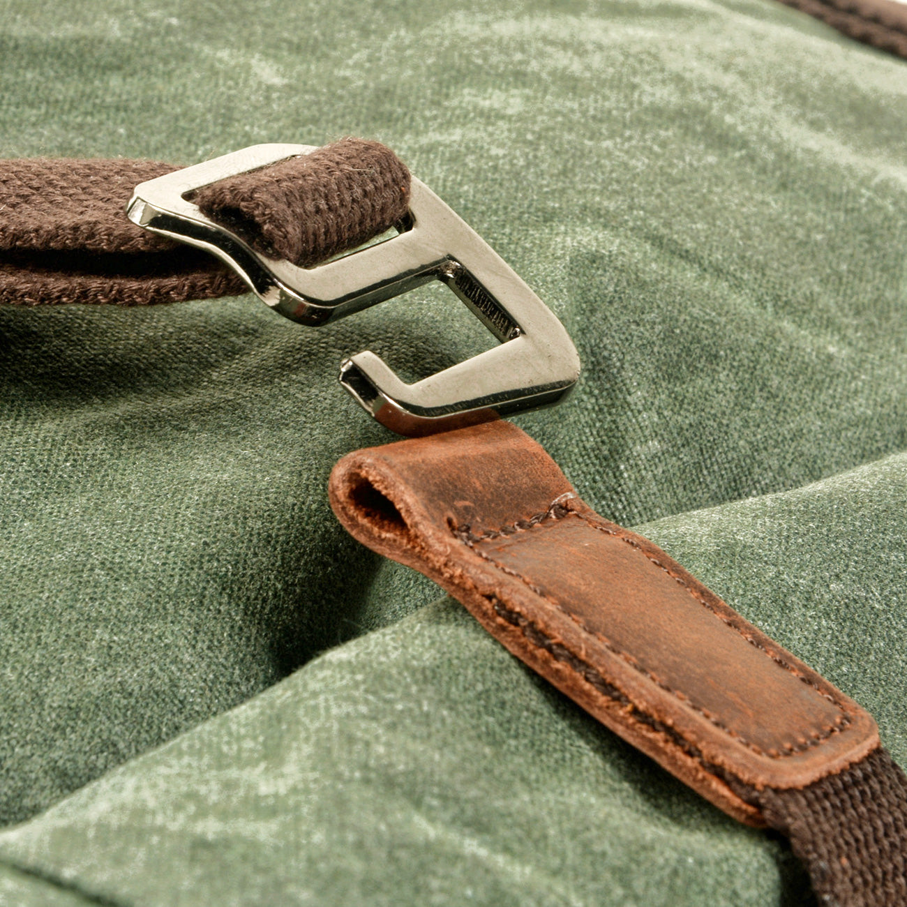Waxed Canvas Vintage Roll Top Backpack 18L