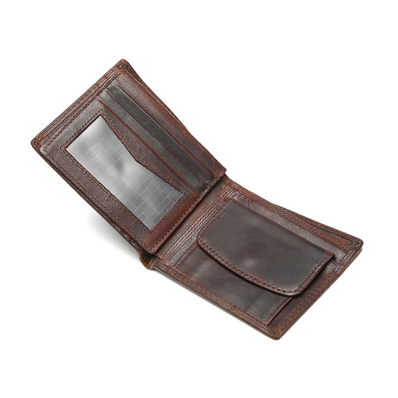 Slim Bifold Genuine Leather RDFI Wallet