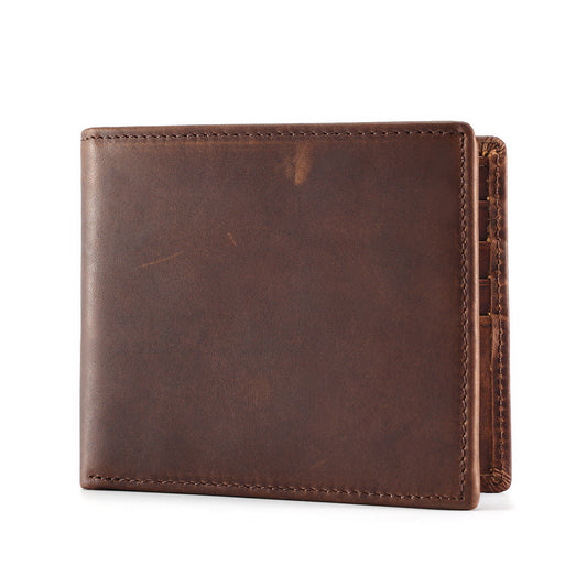 Genuine Leather Slim Bifold RDFI Wallet