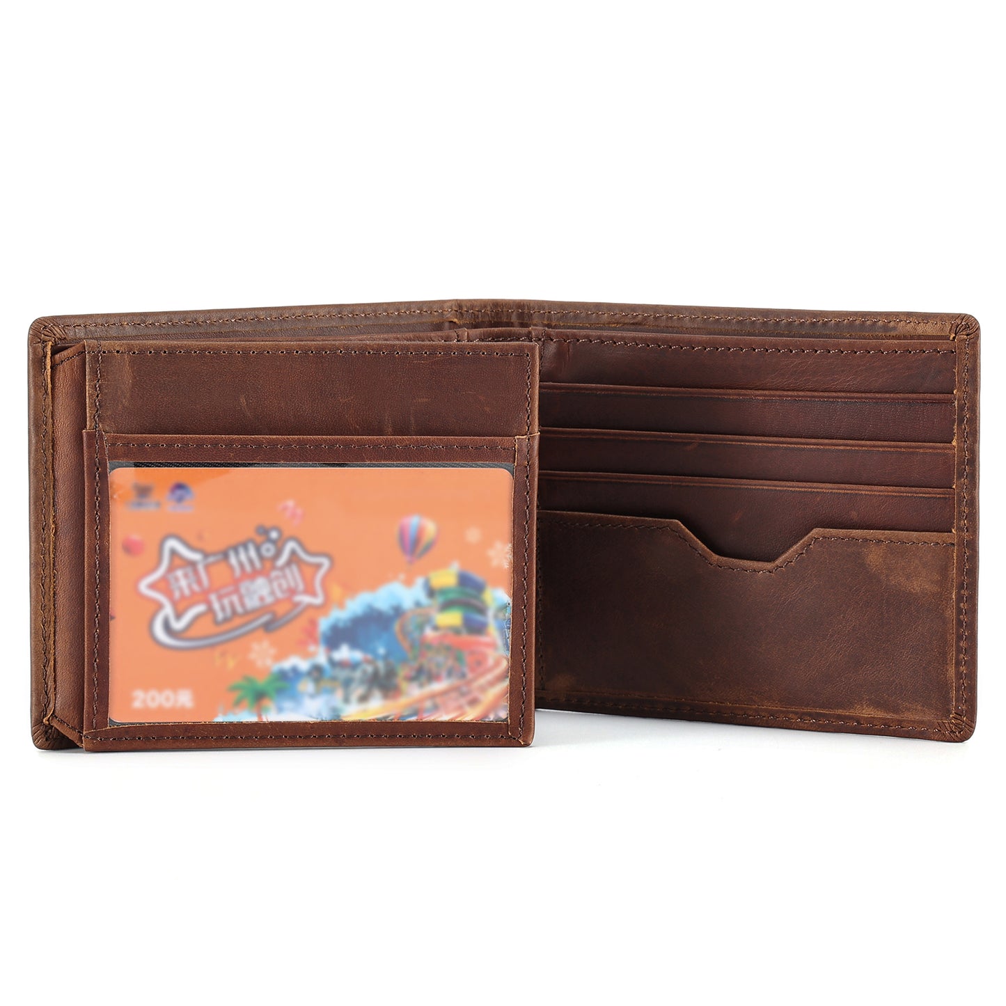 Genuine Leather Slim Bifold RDFI Wallet