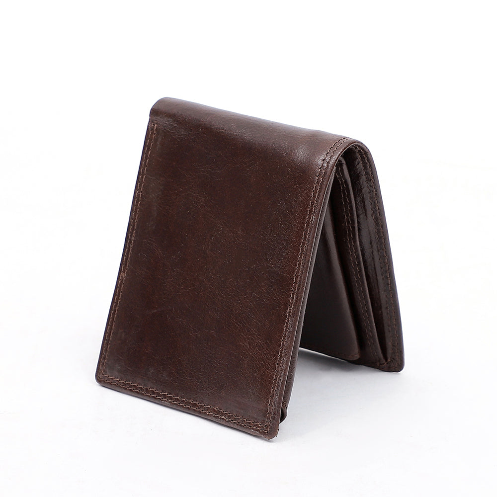 Slim Bifold Genuine Leather RDFI Wallet