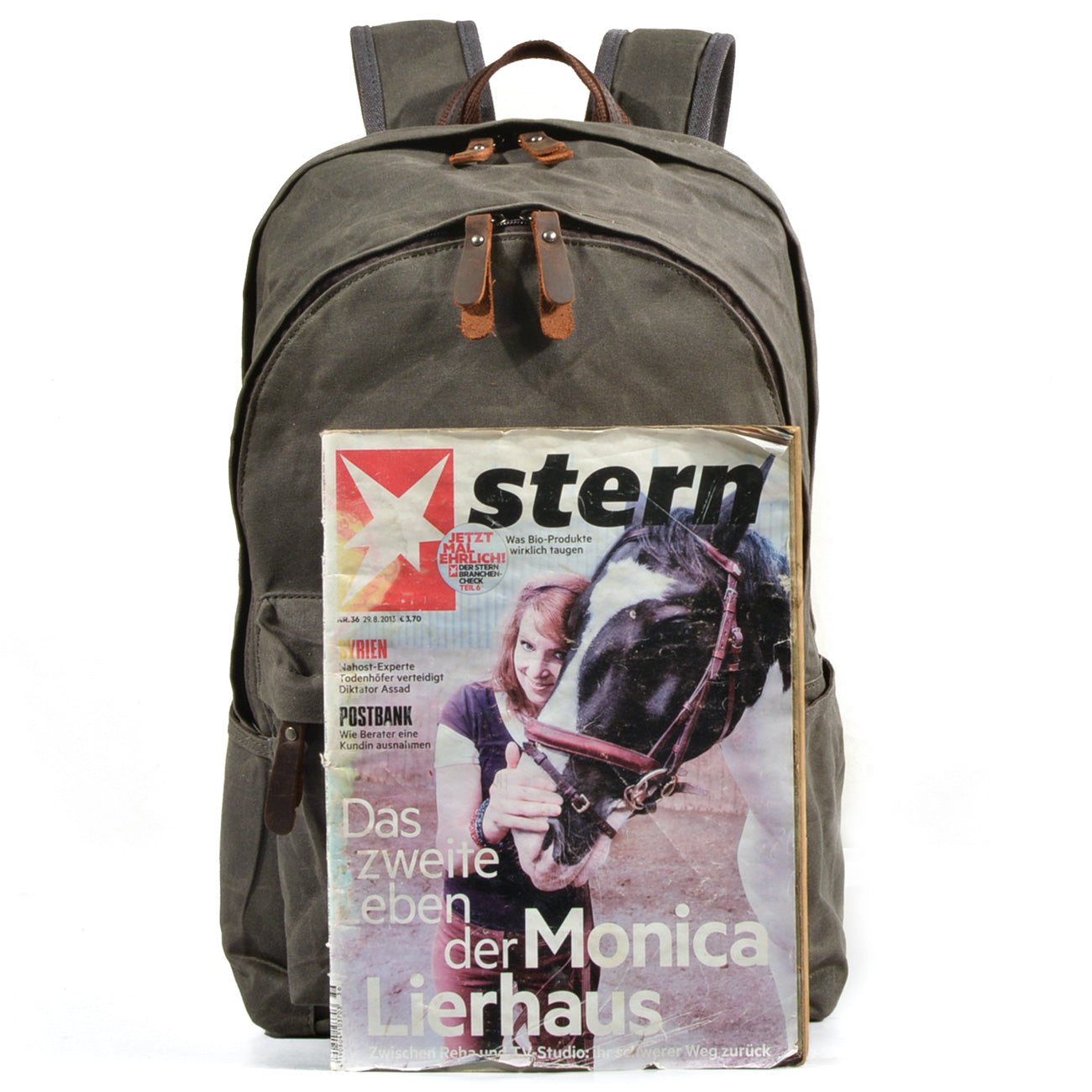 Vintage Style Canvas Laptop Backpack 18L