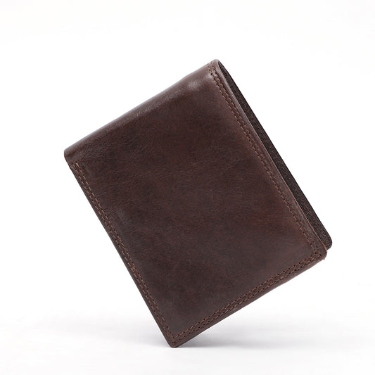 Slim Bifold Genuine Leather RDFI Wallet
