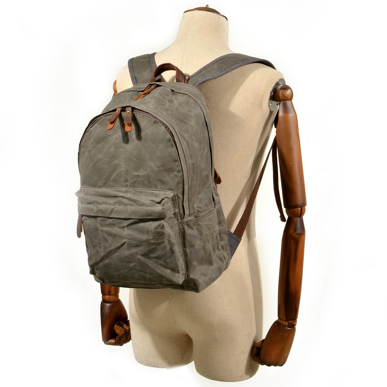Vintage Style Canvas Laptop Backpack 18L