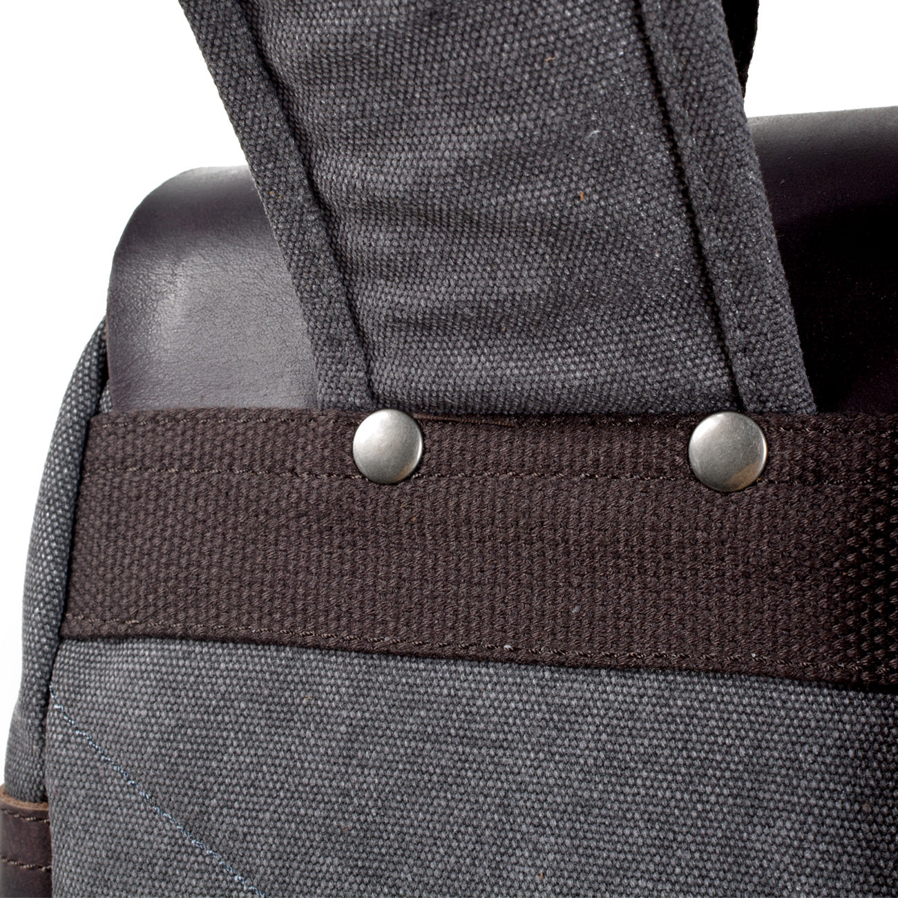 Canvas Leather Vintage Laptop Backpack 18L