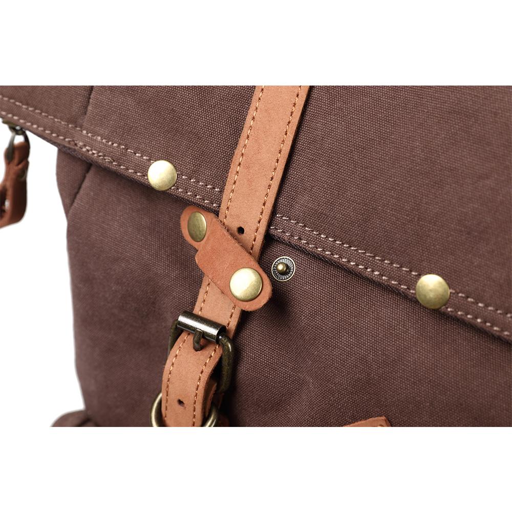 Vintage Canvas Roll Top Laptop Backpack