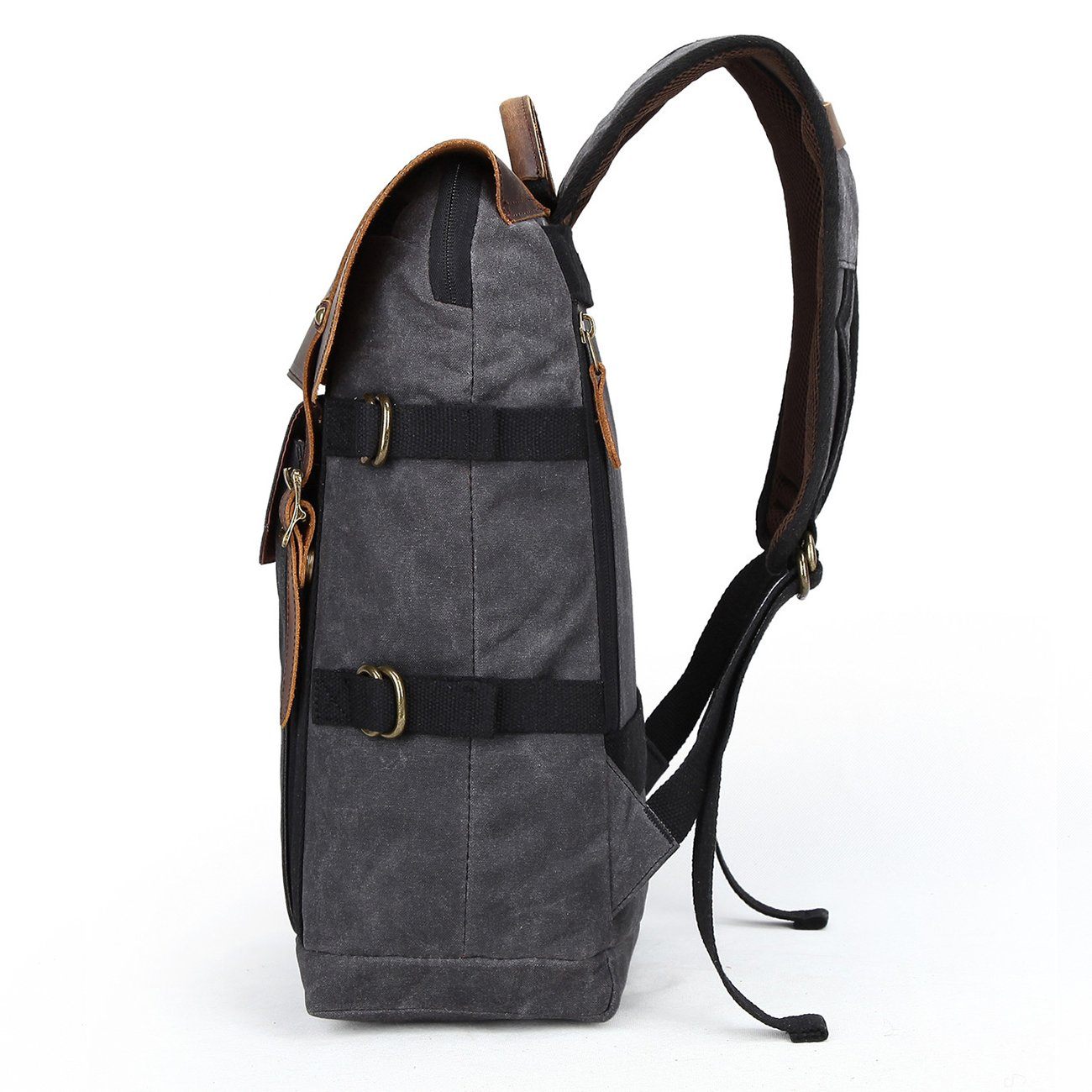 Vintage Canvas Leather Camera Backpack