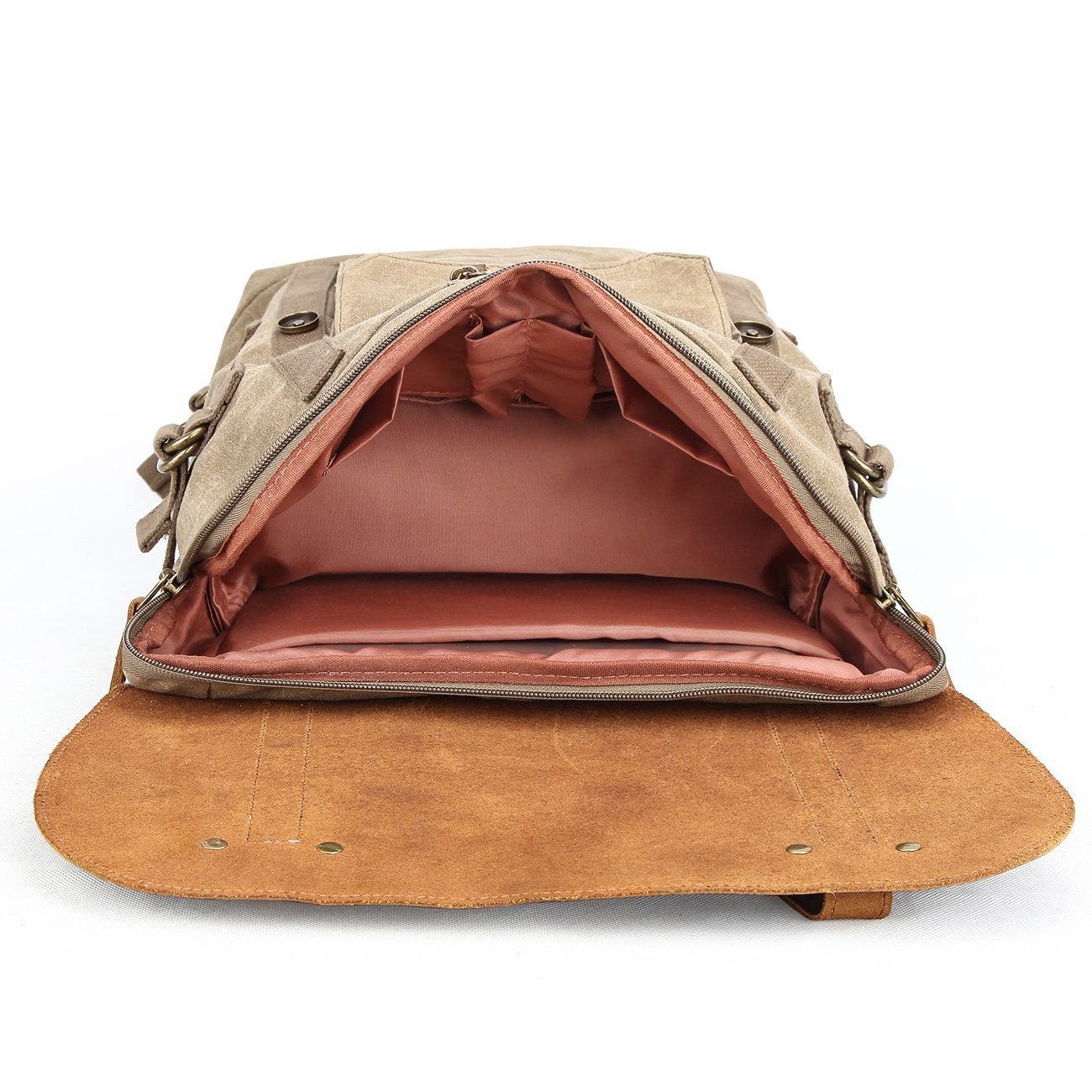Vintage Canvas Leather Camera Backpack