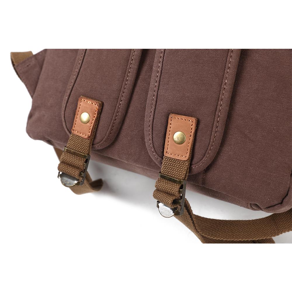 Vintage Canvas Roll Top Laptop Backpack