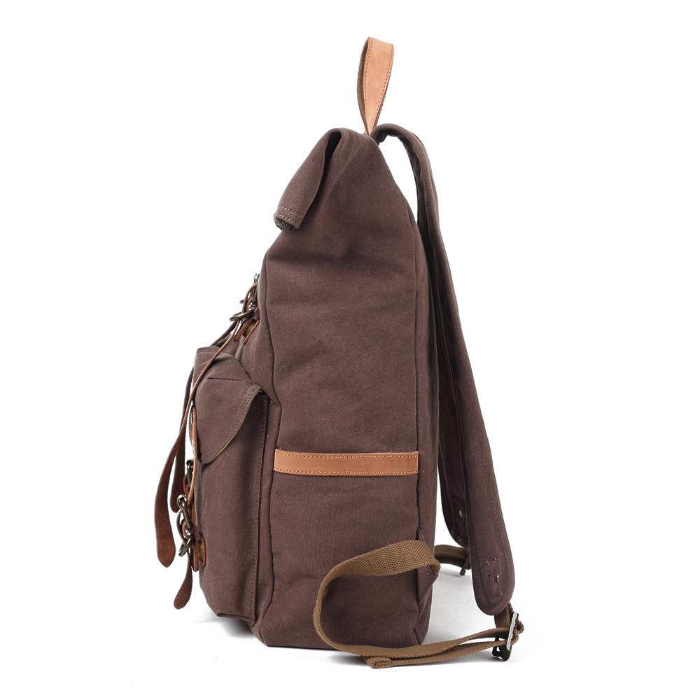 Vintage Canvas Roll Top Laptop Backpack