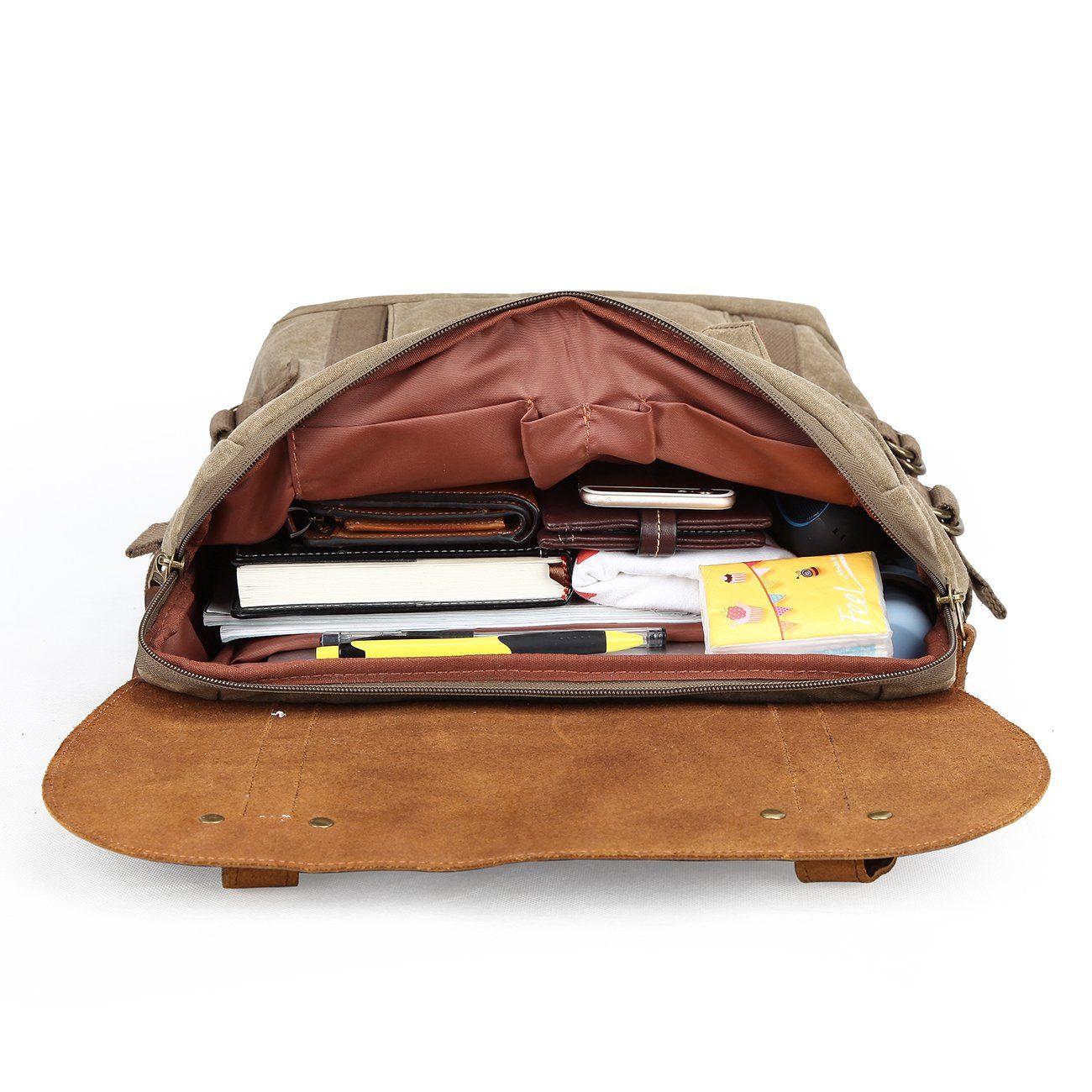 Vintage Canvas Leather Camera Backpack