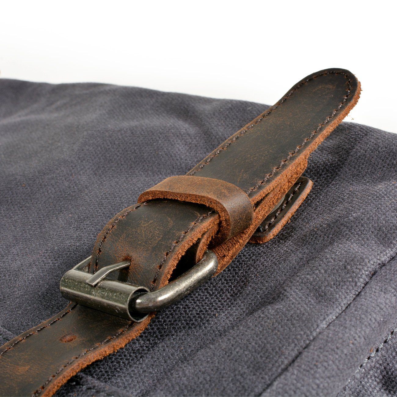 Waxed Canvas Messenger Crossbody Bag 12L