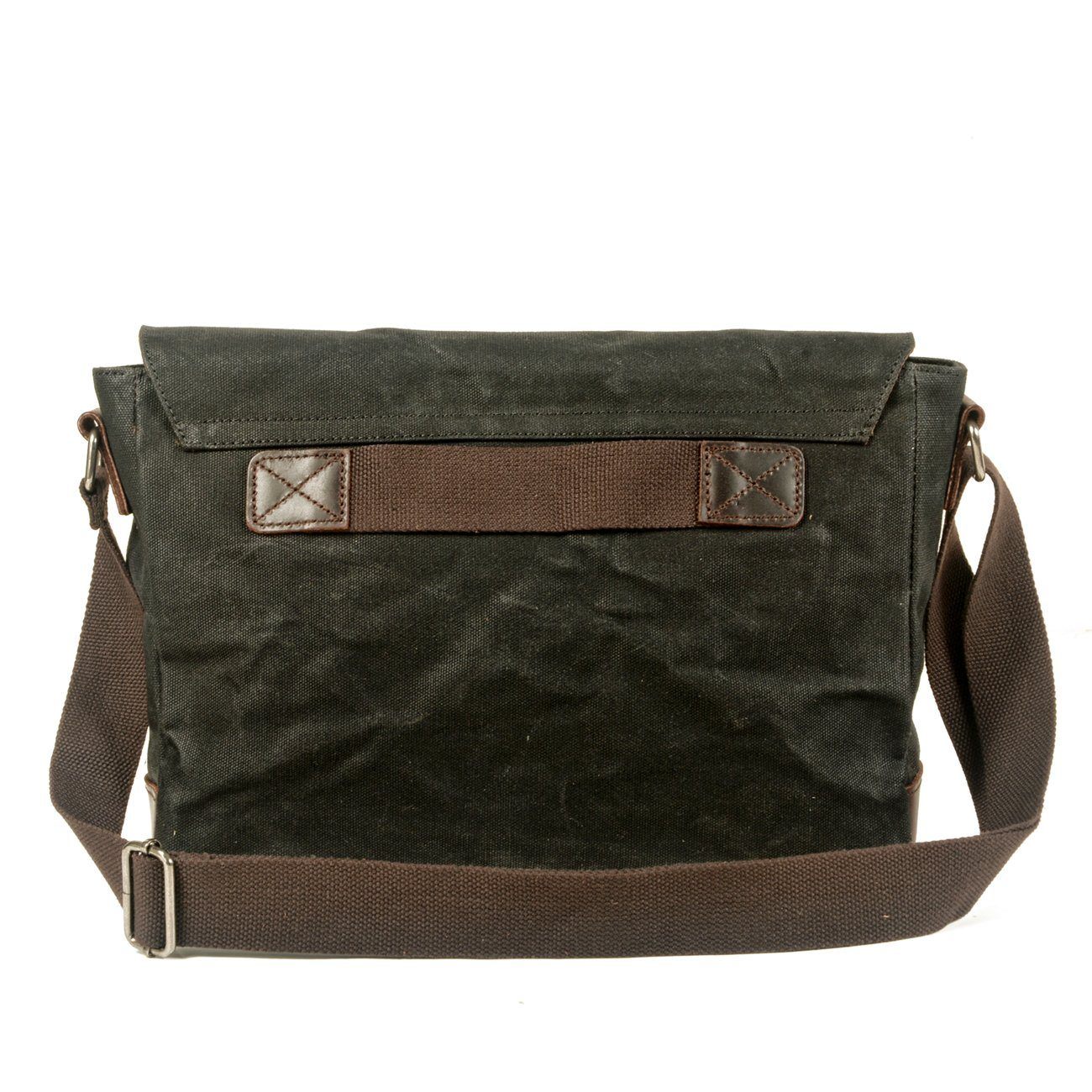 Waxed Canvas Messenger Crossbody Bag 12L