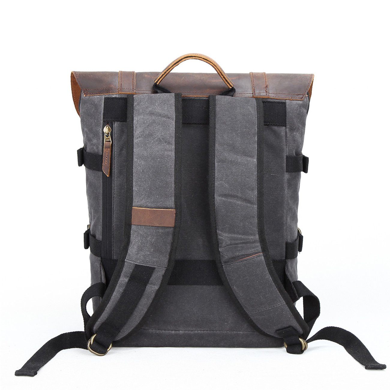 Vintage Canvas Leather Camera Backpack