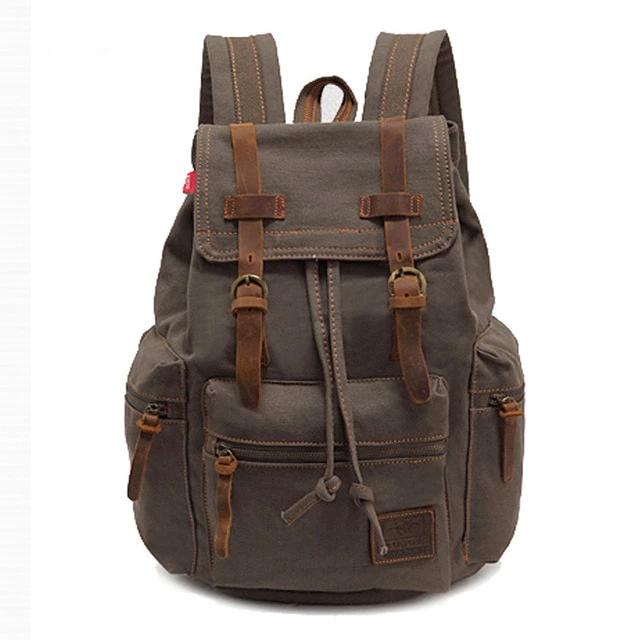 Vintage Canvas Laptop Rucksack Backpack