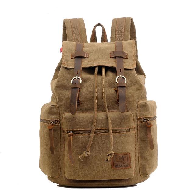 Vintage Canvas Laptop Rucksack Backpack