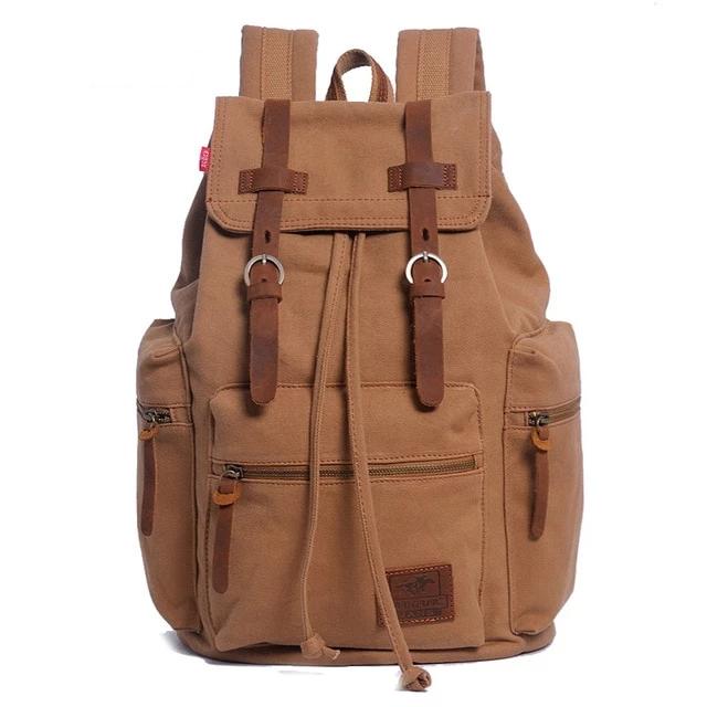 Vintage Canvas Laptop Rucksack Backpack
