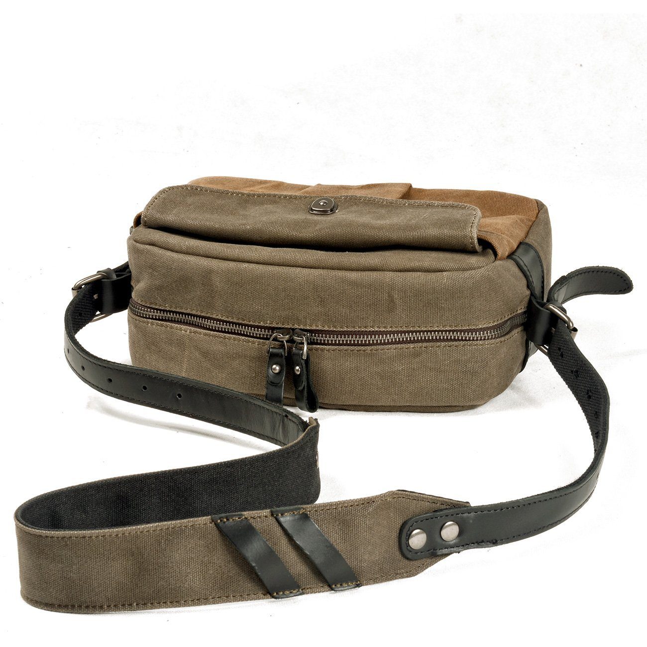 Waxed Canvas DSLR Shoulder Camera Bag 6L