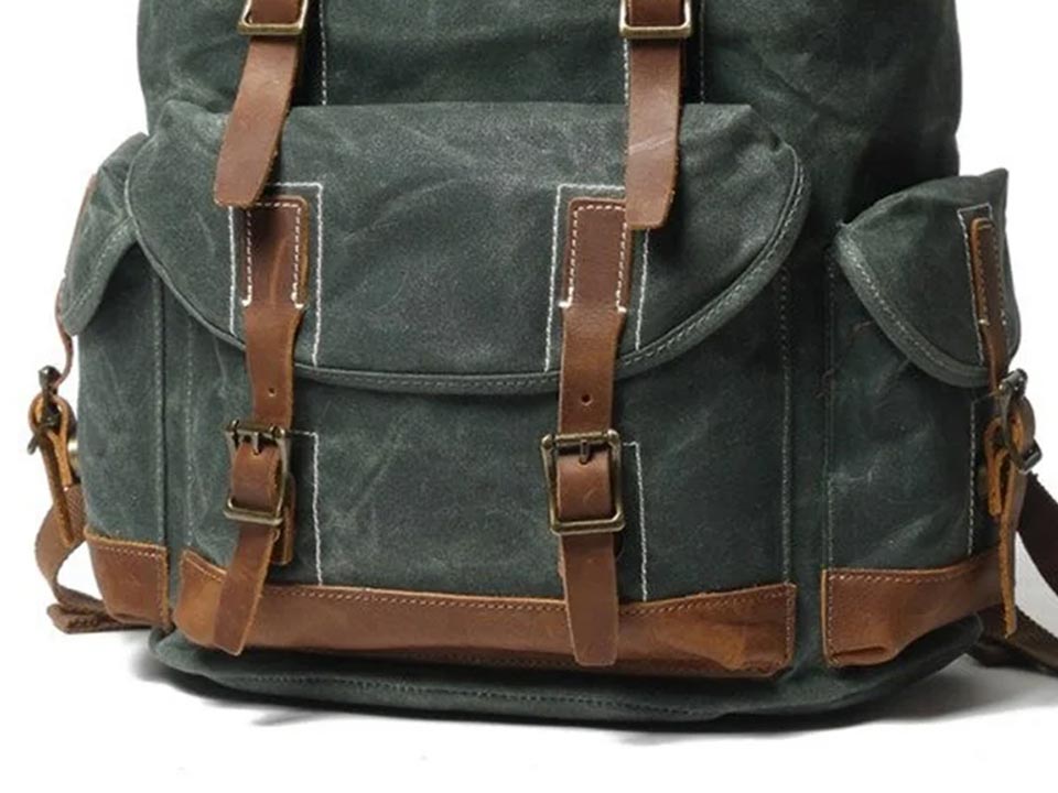 PaCanva Nostalgo - Vintage Waxed Canvas Backpack