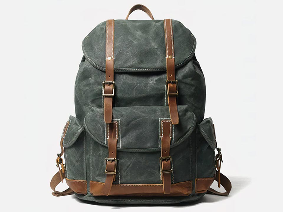 PaCanva Nostalgo - Vintage Waxed Canvas Backpack