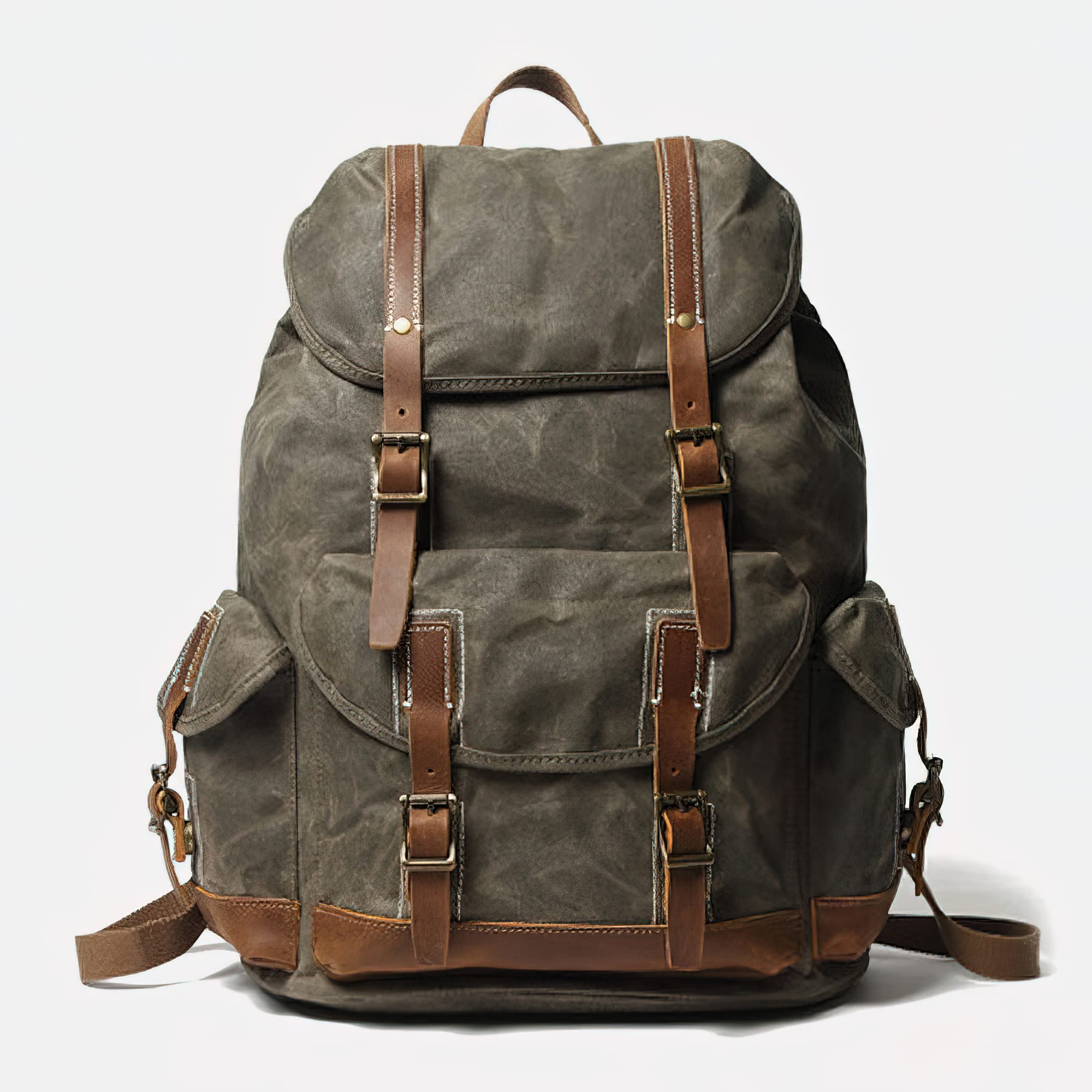 Waxed canvas hiking backpack sale