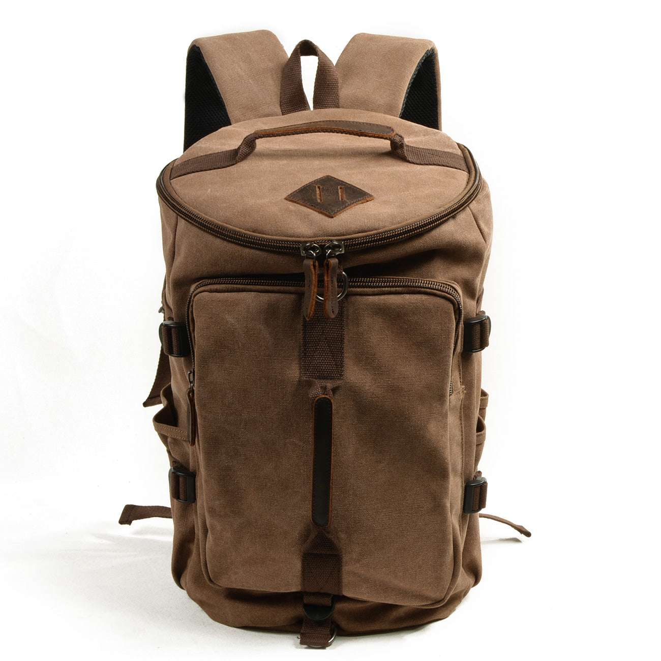 Large Travel Canvas Duffle Backpack 34L - Convertible, Multifunctional, With Laptop Compartment - Travel, Hiking, Camping