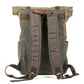 Waxed Canvas Vintage Roll Top Backpack 18L