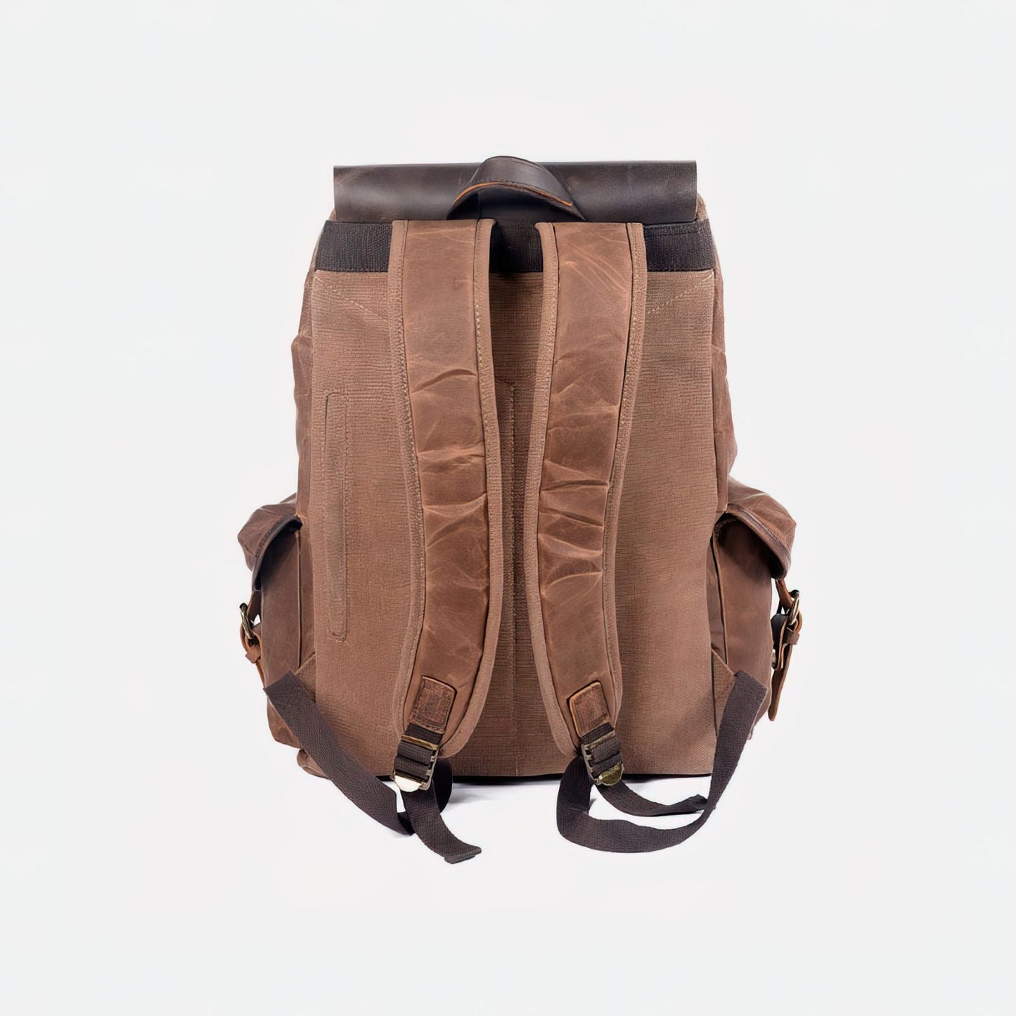 High Capacity Retro Waxed Canvas Leather Backpack