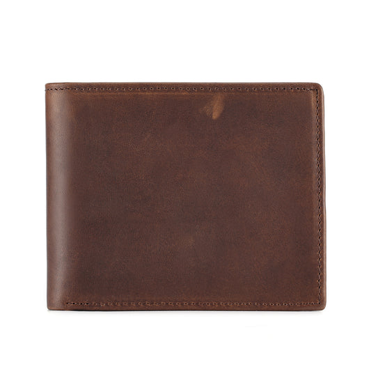 Genuine Leather Slim Bifold RDFI Wallet